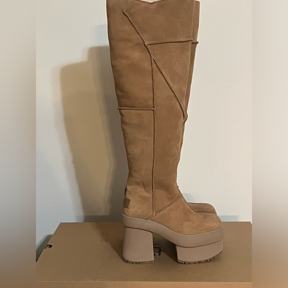 UGG  New Heights Xtra Tan Over the Knee Platform Boots